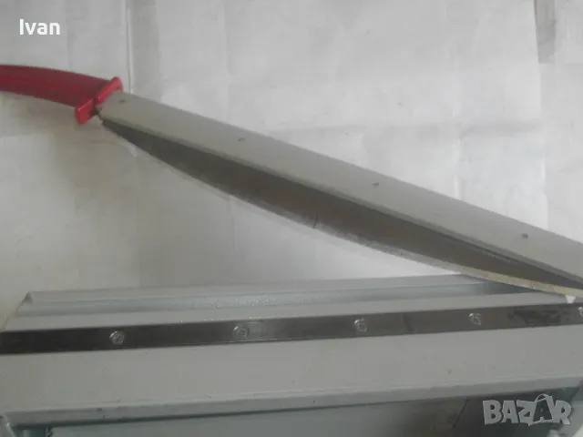 НОВА IDEAL 2035 Made in GERMANY МАСИВНА 5,0 кг РЪЧНА ГИЛОТИНА ЗА РЯЗАНЕ ХАРТИЯ А4 И ХРАН. ПРОДУКТИ, снимка 14 - Други инструменти - 49637358