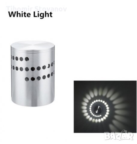 Спираловидна LED лампа за стена таван, снимка 3 - Лампи за стена - 32085814