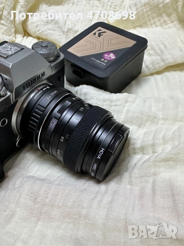 Обектив Fujinon 55mm f/1.8 + адаптер M42–FX, снимка 2 - Обективи и филтри - 53094460