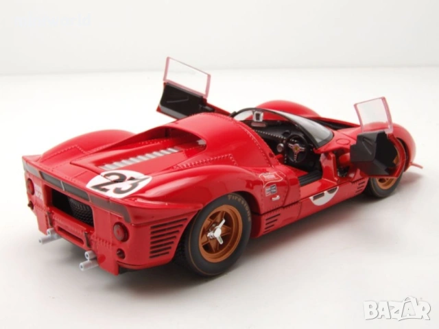 Ferrari 330 P4 n.23 Sieger Daytona 1967 Bandini Amon - мащаб 1:24 на bBurago моделът е нов в кутия, снимка 5 - Колекции - 54331315