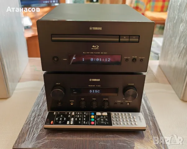 Yamaha R 840 усилвател с тунер и BD-940 Blu-ray плейър и дистанционно , снимка 7 - Ресийвъри, усилватели, смесителни пултове - 48832322