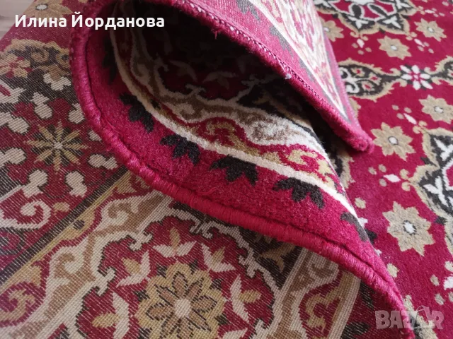 Персийски късокосмест вълнен килим, снимка 5 - Килими - 49698234