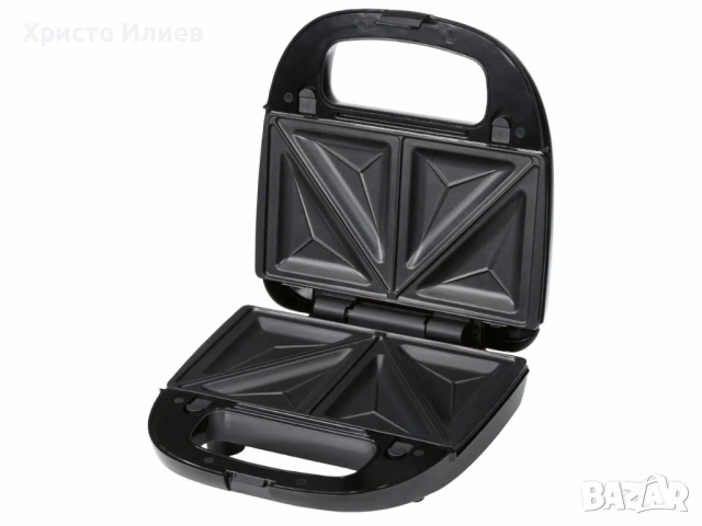 Тостер за сандвичи Гофретник 3 в 1 3 сменяеми плочи SilverCrest черен 750 W, снимка 3 - Тостери - 54023649