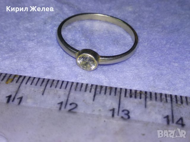 НЕЖЕН СРЕБЪРЕН ПРЪСТЕН Тип ГОДЕЖЕН СРЕБРО 925 с ЮВЕЛИРНО ФАСЕТИРАН БЛЕСТЯЩ КАМЪК ЦИРКОНИЙ 40330, снимка 7 - Пръстени - 42787558