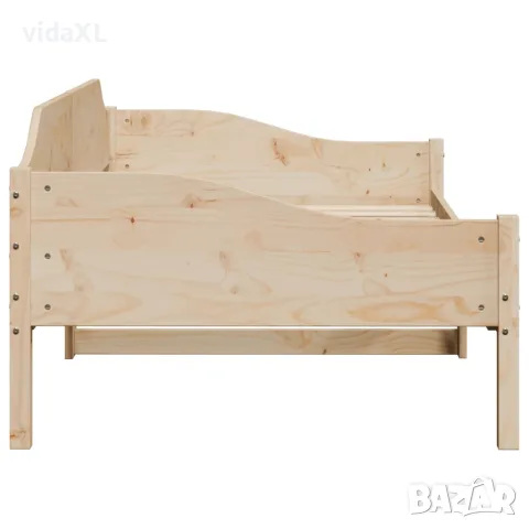 vidaXL Рамка за легло без матрак, 90x190 см, масивна чамова дървесина, снимка 6 - Спални и легла - 56148208
