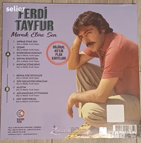 Днес на 79 год почива един от най-известните турски певци FERDI TAYFUR Продавам две негови чисто нов, снимка 2 - Грамофонни плочи - 48524442