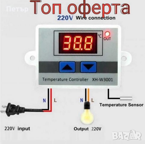 Промо Топ цена за нови Термостат , терморегулатор, регулиране на 220v, снимка 1