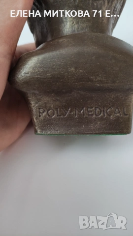 Масивен бюст на Хипократ-бащата на медицината, снимка 4 - Антикварни и старинни предмети - 54334145