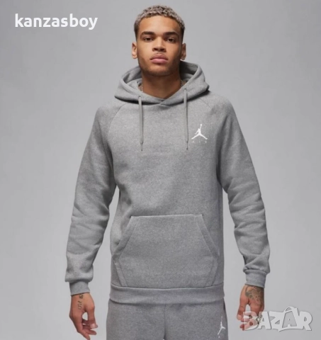 Jordan Jumpman CARBON HEATHER/WHITE - страхотно мъжко горнище С, снимка 2 - Спортни дрехи, екипи - 52215738