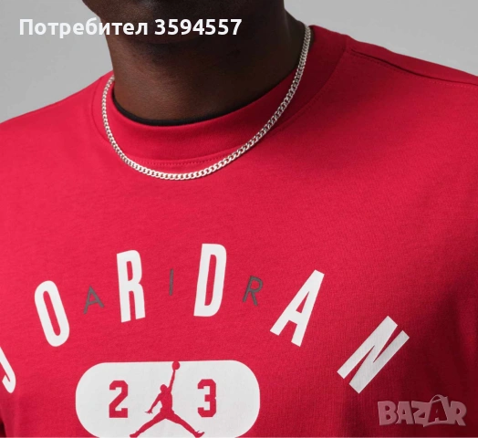 JORDAN Тениска M J CITY SS CREW, снимка 4 - Тениски - 54247047