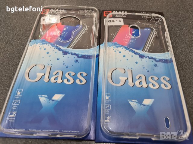Nokia 1.3 , Nokia 5.3 комплект - прозрачен силикон+стъклен протектор