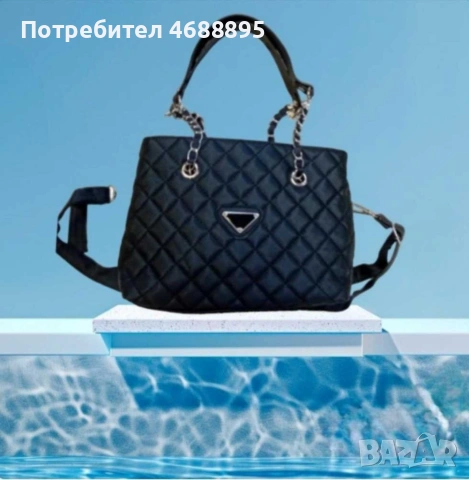 Стилна дамска ежедневна чанта с къса и дълга дръжка, снимка 2 - Чанти - 53898054