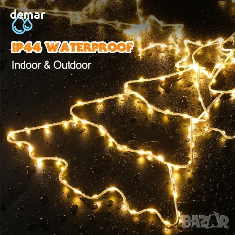 Quntis 3 бр. лампички за прозорци-коледно дърво, 210 светодиода 38 см, снимка 2 - Декорация за дома - 48164641