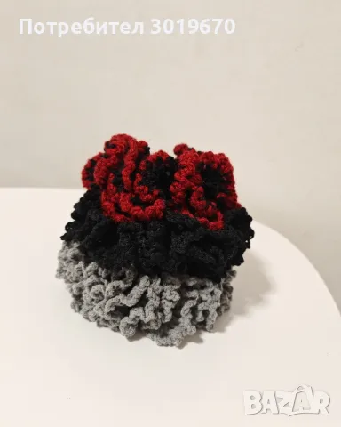 скрънчита за коса ластичка, снимка 3 - Аксесоари за коса - 49425551