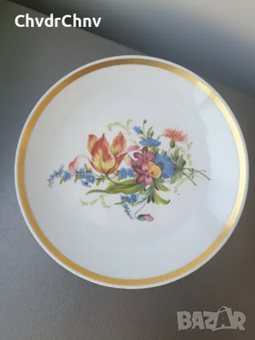 2бр Seltmann Weiden Avon/ЗЕЛТМАН колекционерски немски порцеланови чинии/цветя/чиния-картина