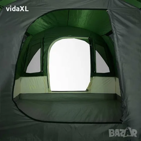 vidaXL Къмпинг палатка тунелна, за 3 души, зелена, водоустойчива, снимка 9 - Палатки - 56148423