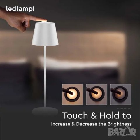 Настолна LED Лампа 3W Димиране Бяла Презареждане , снимка 5 - Настолни лампи - 40839994