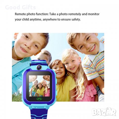 Водоустойчив детски GPS смарт часовник с вградена камера Q12 B WATCH, снимка 5 - Детски - 29529847