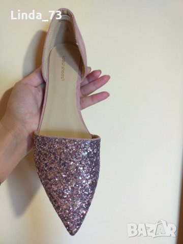 Дам.сандали-/изк.велур+брокат/-"Ideal shoes"-№40-цвят-розов. Закупени от Италия., снимка 6 - Сандали - 29287189