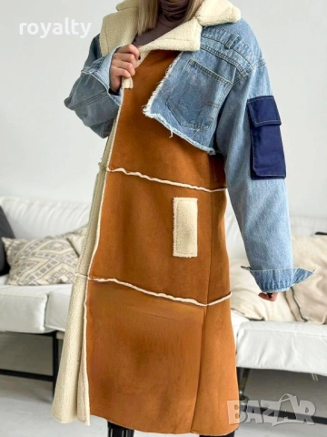 Дамско Дълго Пухено Яке , снимка 2 - Якета - 52216001