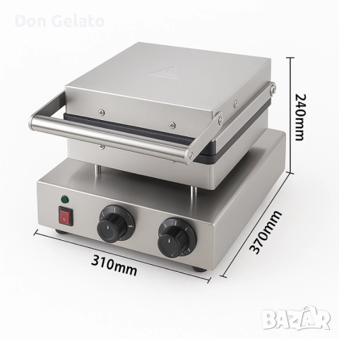 Професионален гофретник за белгийски гофрети с класическа форма, снимка 4 - Обзавеждане за заведение - 52509073