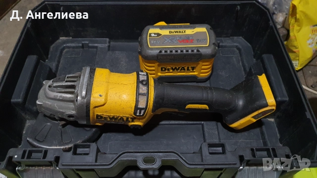 Акумулаторенъглошлайф Dewalt DCG414 flexvolt с куфар и 9Ah батерия