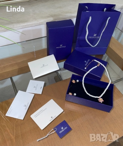 Колие и обеци Swarovski, снимка 7 - Бижутерийни комплекти - 51669560