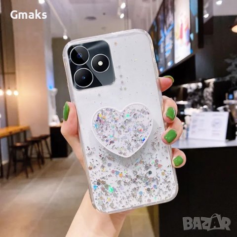 Модерен цветен калъф с холдър сърце за Samsung, снимка 3 - Калъфи, кейсове - 42097976