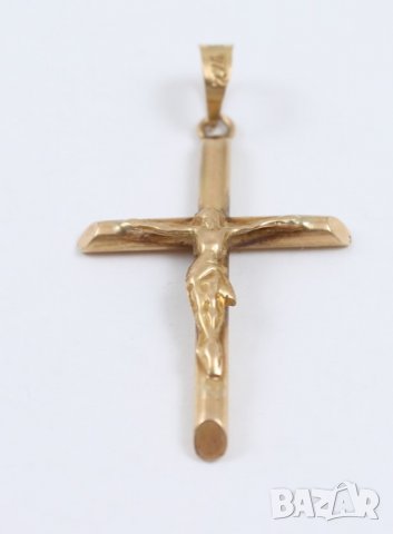 златна висулка кръст 47259-7, снимка 2 - Колиета, медальони, синджири - 34481325