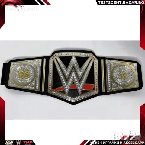 Шампионски пояс WWE Championship световната титла в кеча Mattel детски belt колан World Heavyweight, снимка 1 - Други - 48747634