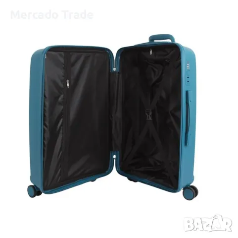 Куфар с колелца Mercado Тrade, 87л., Син, снимка 7 - Куфари - 47662451