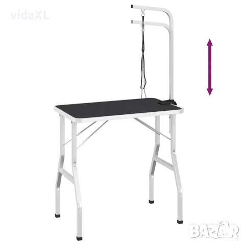 vidaXL Маса за груминг на домашни любимци, регулируема, 1 примка, снимка 7 - За кучета - 56147509