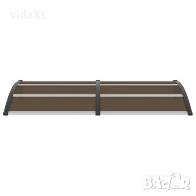 vidaXL Навес за врата, черен, 200x100 см, PC (SKU:45635), снимка 2 - Други - 48420654