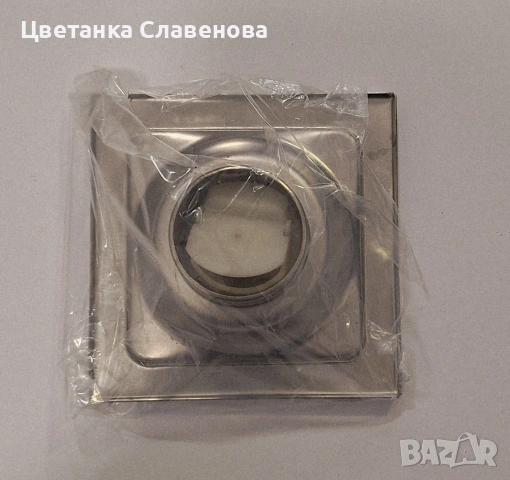 Сифон за баня квадратен 10/10 см Ф40мм неръждаема стомана, снимка 2 - Други стоки за дома - 54111444