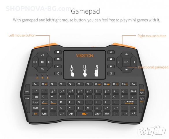 Геймърска безжична клавиатура и мишка за android, windows, ios и други устройства, снимка 11 - Дистанционни - 21151517