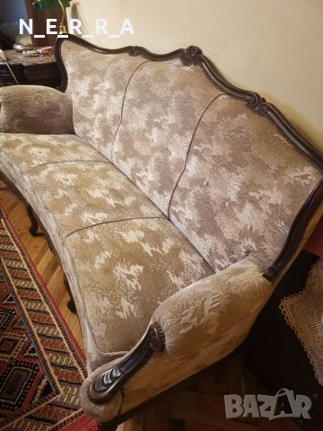 Старинен, масивно дърво канапе-диван, снимка 3 - Дивани и мека мебел - 37599173