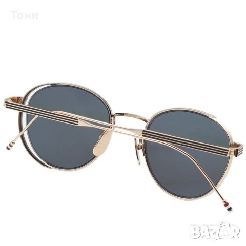 Слънчеви очила Thom Browne - TB-106-50 (A-BLK-GLD) Made in Japan, снимка 3 - Слънчеви и диоптрични очила - 42538953