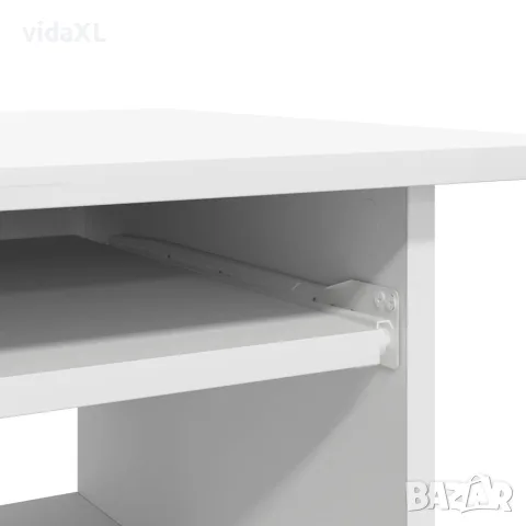vidaXL Бюро, бяло, 80x45x74 см, инженерно дърво, снимка 8 - Бюра - 56147774