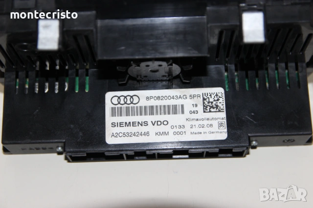 Панел климатроник Audi A3 8P (2003-2012г.) 8P0820043AG / A2C53242446 управление климатик, снимка 5 - Части - 54184840