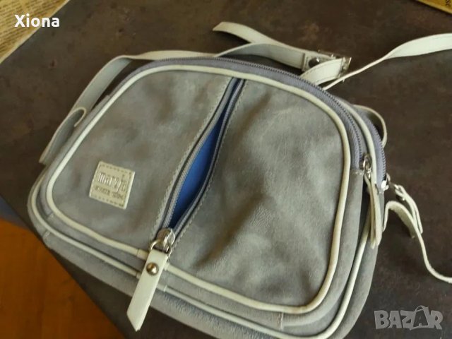 Marzia/малка велурена чанта-естествена кожа, снимка 8 - Чанти - 38789567