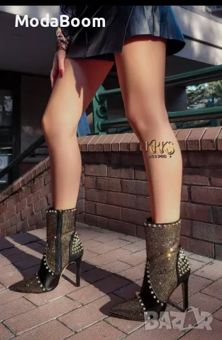 Дамски боти на ток , снимка 2 - Дамски боти - 48848927