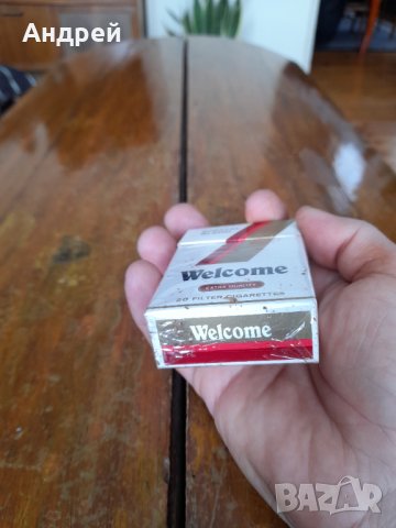 Стара кутия от цигари Welcome, снимка 4 - Други ценни предмети - 39566060