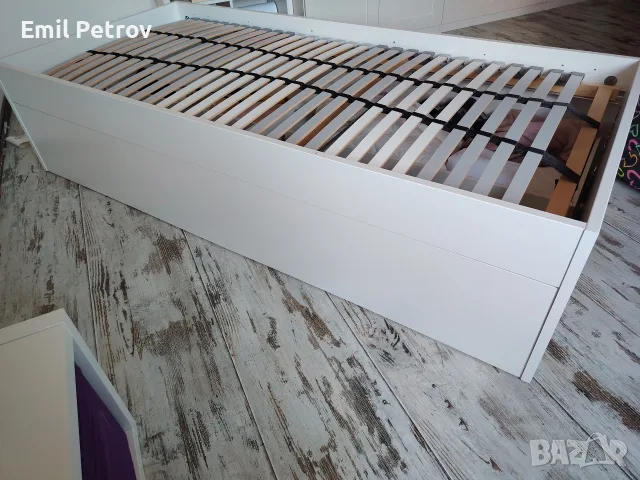 Модерно легло IKEA BRIMNES с размери 90x200 см, снимка 6 - Спални и легла - 55842743