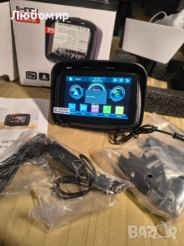 GPS навигационна система за мотоциклет, 5-инчов сензорен екран с безжичен CarPlay/Android Auto , снимка 10 - Други - 54121934