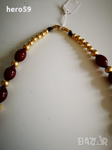 Дамска огърлица-кехлибар и злато.Османска империя., снимка 5 - Колиета, медальони, синджири - 31537404