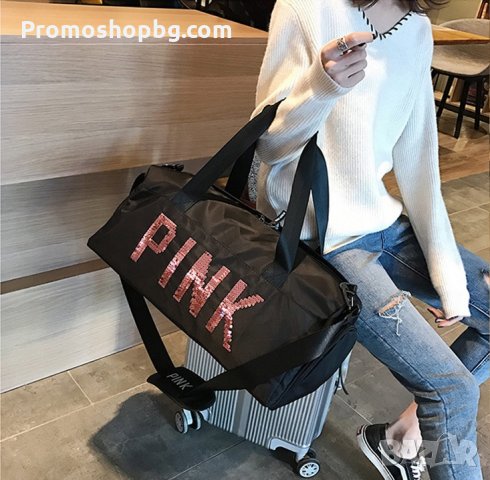 Спортен сак PINK, gym bag, travel bag, чанта за фитнес, чанта за багаж, снимка 14 - Сакове - 30571983
