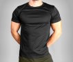 Мъжка черна тениска за фитнес от дишаща материя, снимка 3