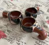 Старинни порцеланови чашки за ракия 3бр, снимка 1