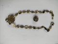 Старо сребърно и позлатено колие и пръстен , снимка 4