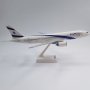самолет Boeing 777-200 EL AL Israel Airlines 4X-ECC Pacmin - мащаб 1:100 (32 см.) пластмасов модел, снимка 7
